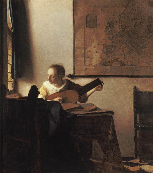 Woman with a Lute od Johannes Vermeer