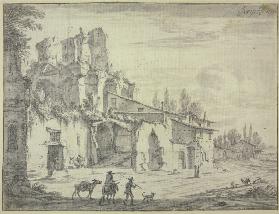 Landscape with ruins