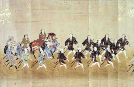 Sixth Korean Embassy to Japan at the time of Tokugawa Ietsuna's succession in 1651 possibly by Kano od Japanese School