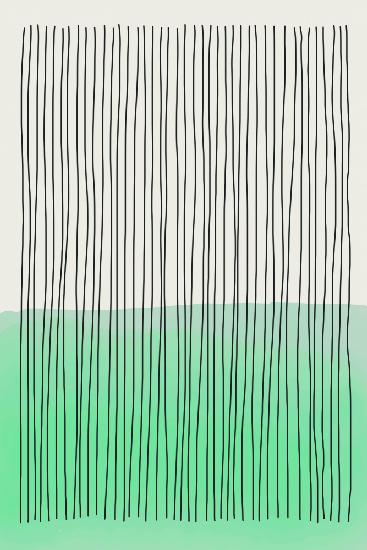 Pale Green Minimal Shapes Series #3