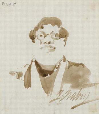 Portrait of Pichard (ink on paper) od Jean-Baptiste Isabey