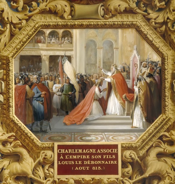 Charlemagne crowns his son Louis the Pious in 813 od Jean Alaux