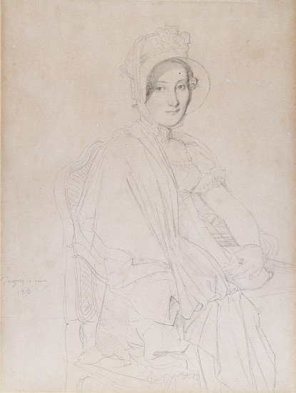 Portrait of Marie Marcoz, later Vicomtesse de Senonnes de Senonnes od Jean Auguste Dominique Ingres