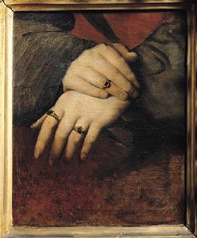 Study of a Woman's Hands, after the portrait of Maddalena Doni by Raphael