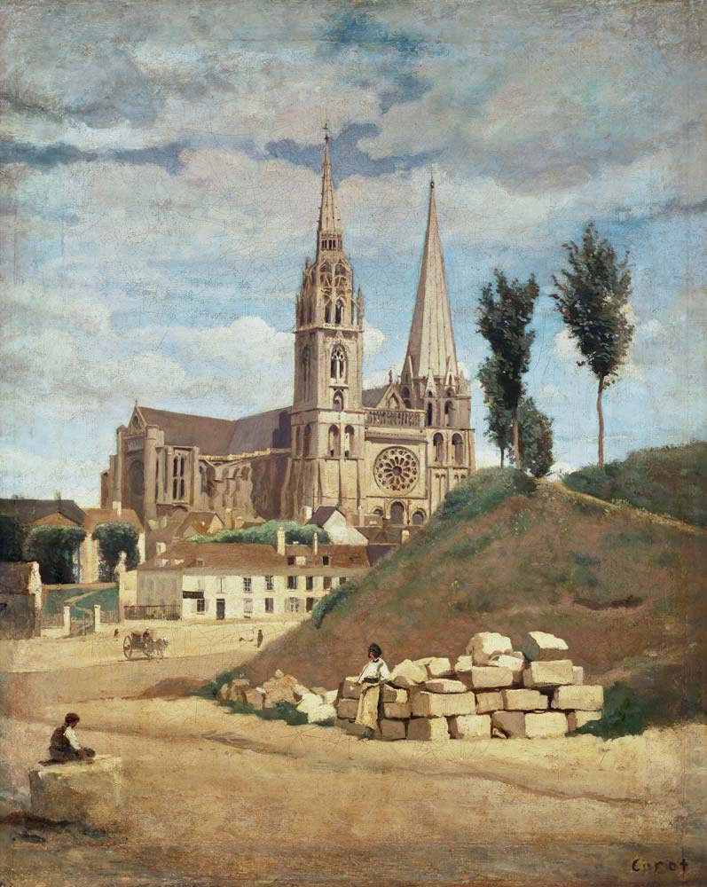 The Cathedral of Chartres od Jean-Babtiste-Camille Corot