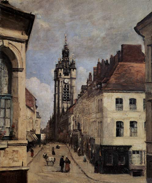 The Belfry of Douai od Jean-Babtiste-Camille Corot