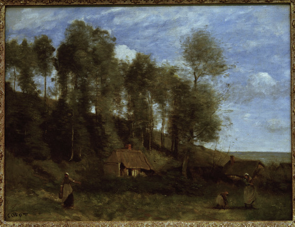 Corot / Landscape near Etretat od Jean-Babtiste-Camille Corot