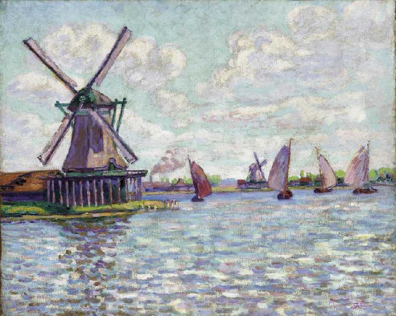 Windmühlen in Holland od Jean-Baptiste Armand Guillaumin