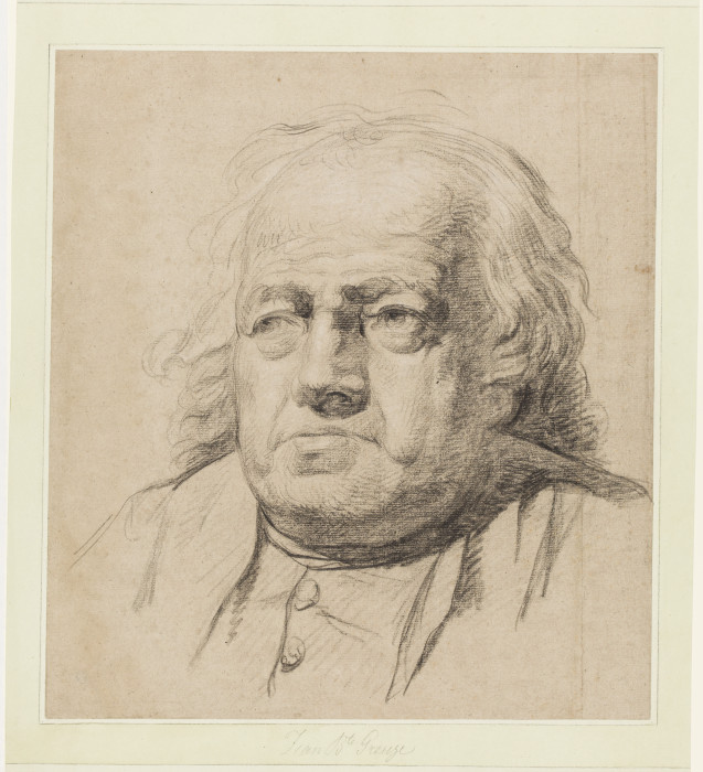Half-Length Portrait of an Old Man od Jean Baptiste Greuze