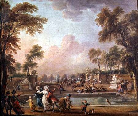 The Charge of the Prince of Lambesc (1751-1825) in the Tuileries Gardens od Jean-Baptiste Lallemand
