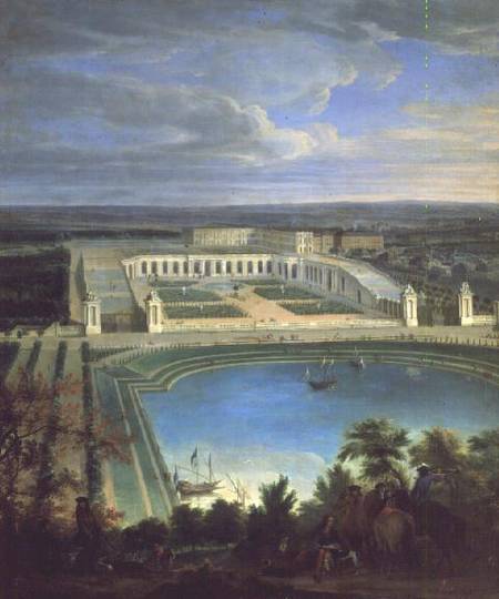 The Orangery and the Chateau at Versailles od Jean-Baptiste Martin