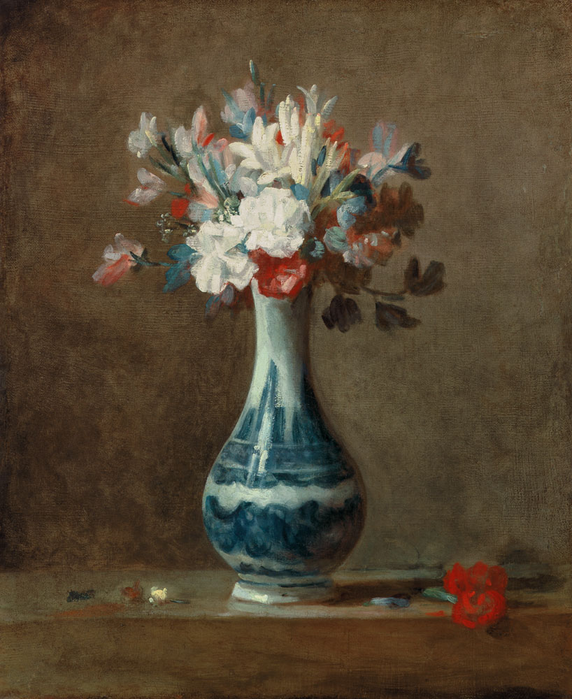 A Vase of Flowers od Jean-Baptiste Siméon Chardin