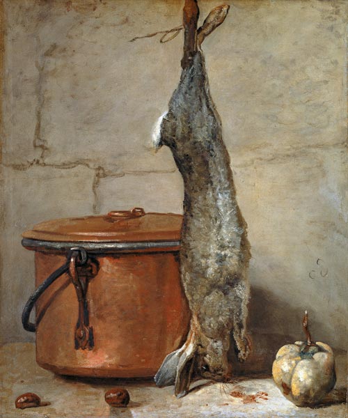 Rabbit and Copper Pot c.1739-40 od Jean-Baptiste Siméon Chardin