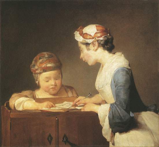 the small schoolmarm od Jean-Baptiste Siméon Chardin