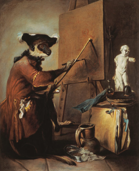 Le singe peintre od Jean-Baptiste Siméon Chardin