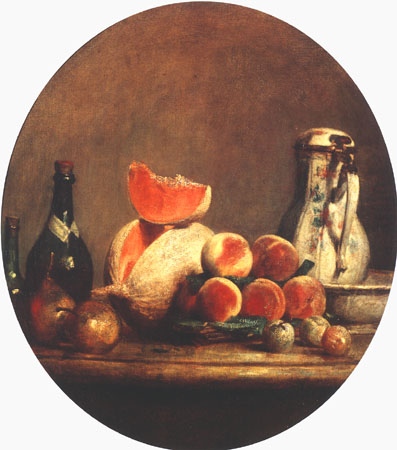 The cut melon od Jean-Baptiste Siméon Chardin
