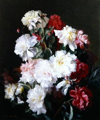 Still Life of Flowers (oil on canvas) od Jean Benner