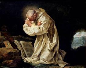 St. Bruno (1030-1101) Praying in the Desert