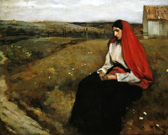 Woman in a landscape od Jean-Charles Cazin