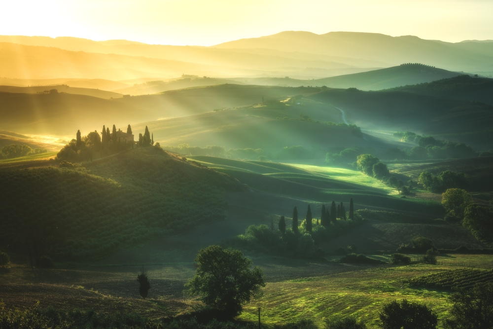 Tuscany - Val dOrcia Sunrise od Jean Claude Castor