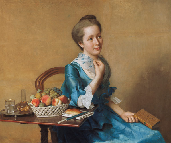 Lady with fruit basket od Jean-Étienne Liotard