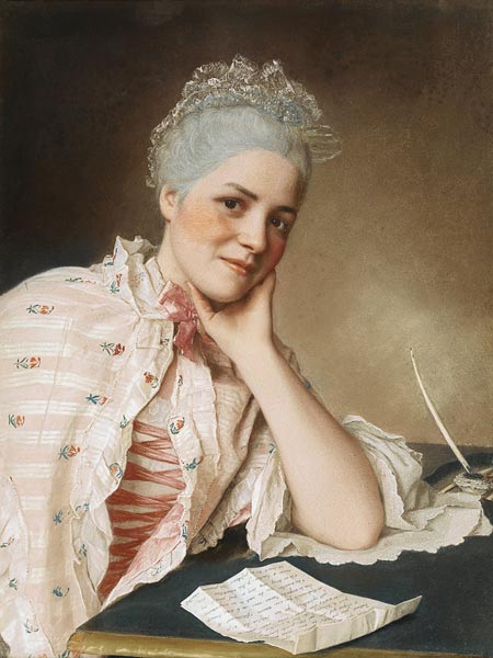 Portrét sp&#283;va&#269;ky Mademoiselle Louise Jacquet od Jean-Étienne Liotard