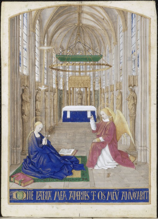 The Annunciation (Hours of Étienne Chevalier) od Jean Fouquet