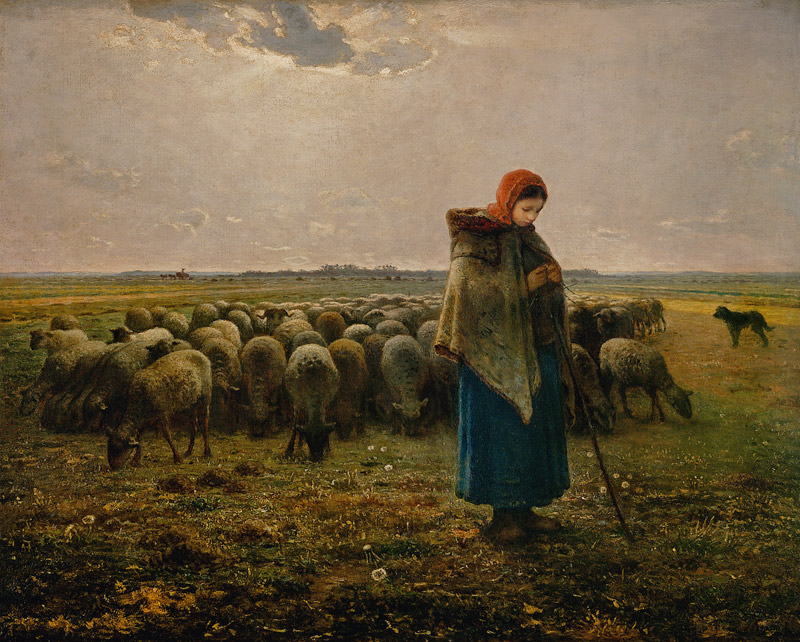 Sheperdess od Jean-François Millet