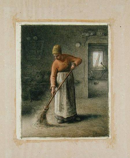 A Farmer's wife sweeping od Jean-François Millet