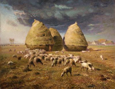 Autumn, the haystacks