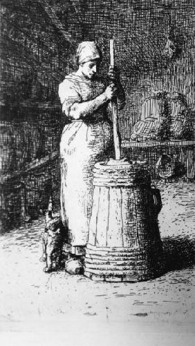 François Millet / At the Butter Churn