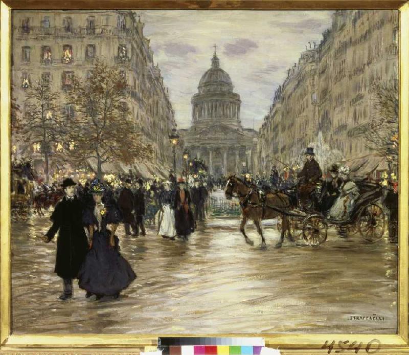 The boulevard of Saint Michel in Paris. od Jean François Raffaelli