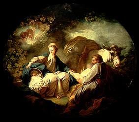 Be quiet on the flight to Egypt od Jean Honoré Fragonard