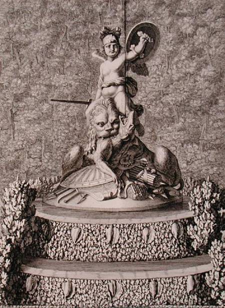 The 'Spirit of Valour' centrepiece of a fountain at Versailles, 1676 od Jean Lepautre