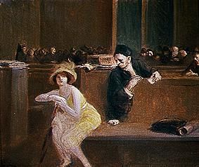 Scene in the courtroom od Jean Louis Forain