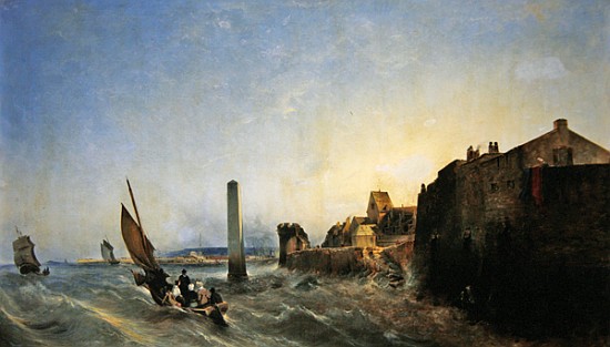 View of Napoleon Quay at Cherbourg od Jean Louis Petit