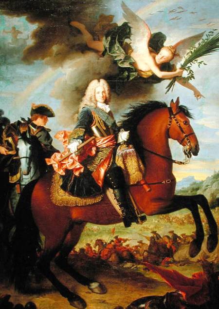 Equestrian Portrait of Philip V (1683-1746) od Jean Ranc