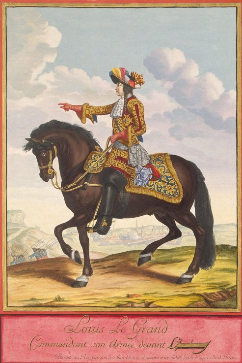 Portrait of Louis XIV on Horseback in the Battle of Cambrai od Jean Dieu de Saint-Jean