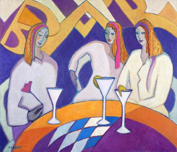 Girls Night Out, 2003-04 (acrylic on canvas)  od Jeanette  Lassen