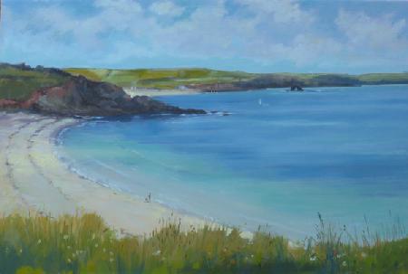 Thurlestone Beach ,calm summer day