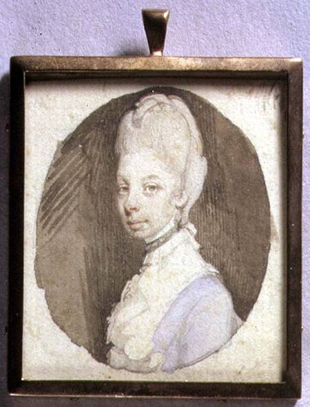 Portrait Miniature of Queen Charlotte (1744-1818) c.1772 (w/c on ivory) od Jeremiah Meyer