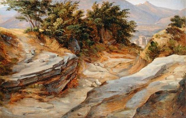 Italian Mountain Landscape, c.1824 (w/c on paper) od Joachim Faber