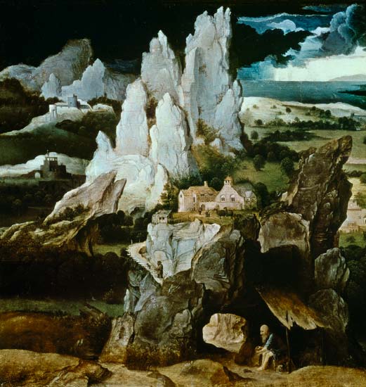 St. Jerome in a Rocky Landscape od Joachim Patinir