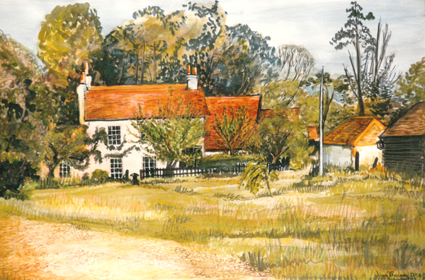 The Pink Cottage, Hedgerley Green od Joan  Thewsey