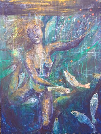 ophelia, woman underwater