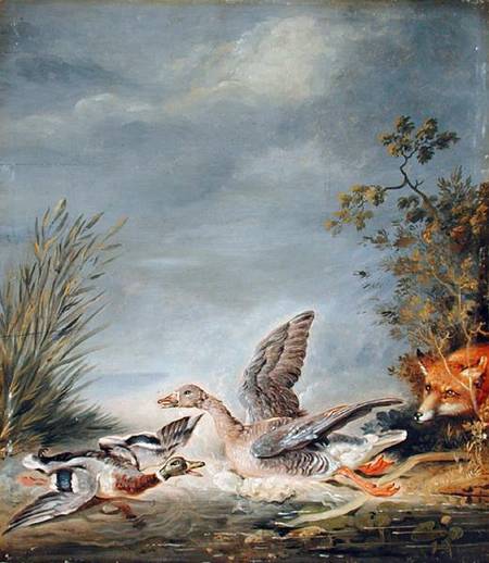 Fox and Waterfowl od Joh. Friedrich August Tischbein