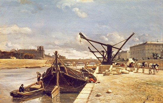 View of the Pont Royal, Paris od Johan-Barthold Jongkind