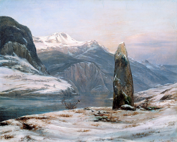 Winter at the Sognefjord od Johan Christian Clausen Dahl