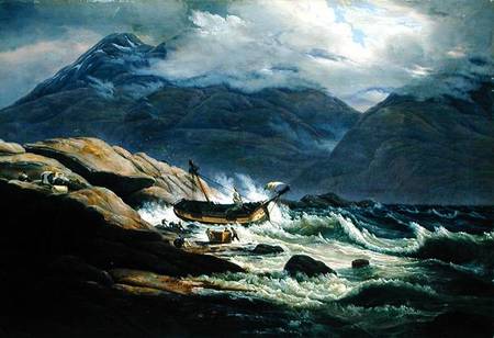 Shipwreck on the Norwegian Coast od Johan Christian Clausen Dahl