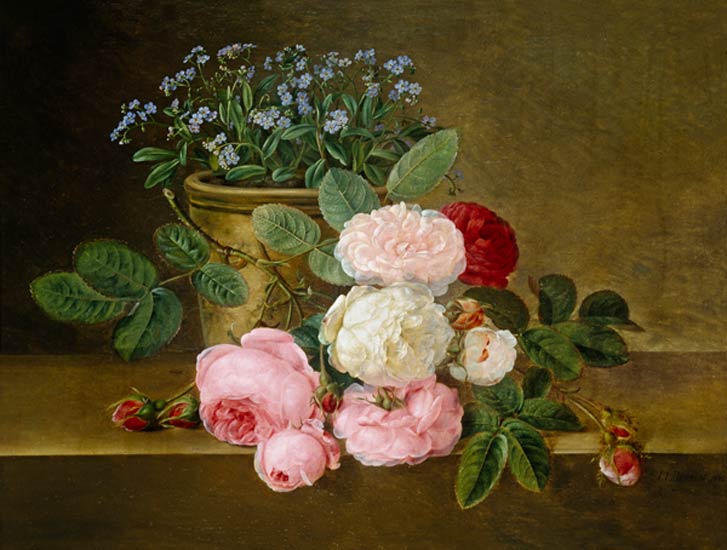 Still Life of Flowers od Johan Laurentz Jensen